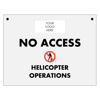 Bespoke Heliport Signs: 'No Access' (inc. Custom Artwork - 3 Units)