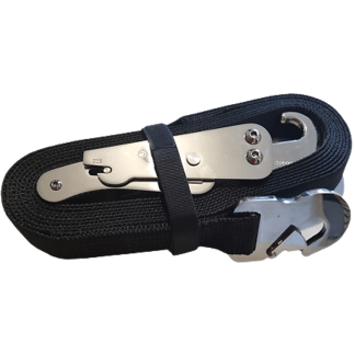 Helicopter Lashings - Polished; Black Webbing (Drallim MC2-SL)