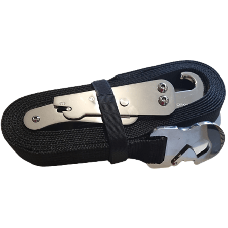 Helicopter Lashings - Polished; Black Webbing (Drallim MC2-SL)