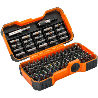 Bahco 100 Piece Screwdriver Bit Set & Bit Holders (SL/PH/PZ/TX/HEX)