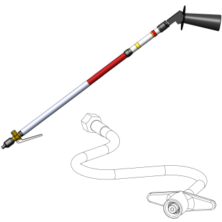 Telescopic CO2 Firefighting Lance with High Pressure Hose (Min. 120cm)