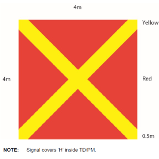 Landing Prohibited Marker (4m x 4m) with Storage Bag