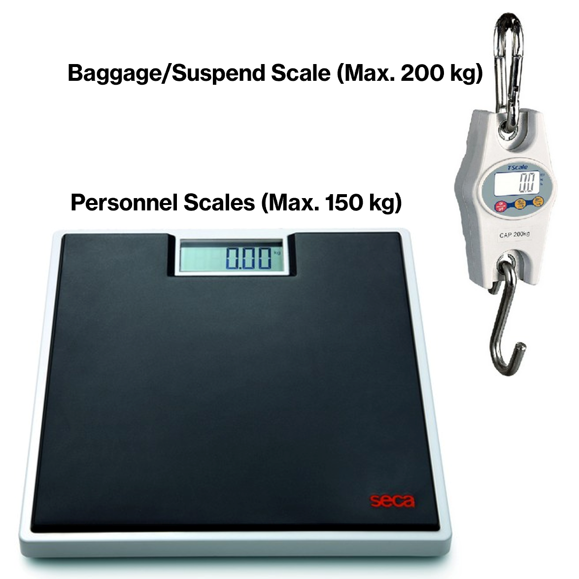Scales Set: Personnel (Max. 150kg) & Baggage (Max. 200kg)