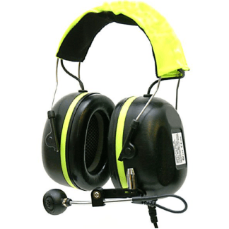 HLO Heavy-Duty Headband Headset with Ear Cup PTT (Icom A25)