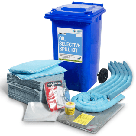Fuel & Oil Spill Kit in Wheelie Bin 240