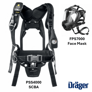 Dräger PSS4000 SCBA Set c/w Lung Demand Valve & FPS7000 Face Mask