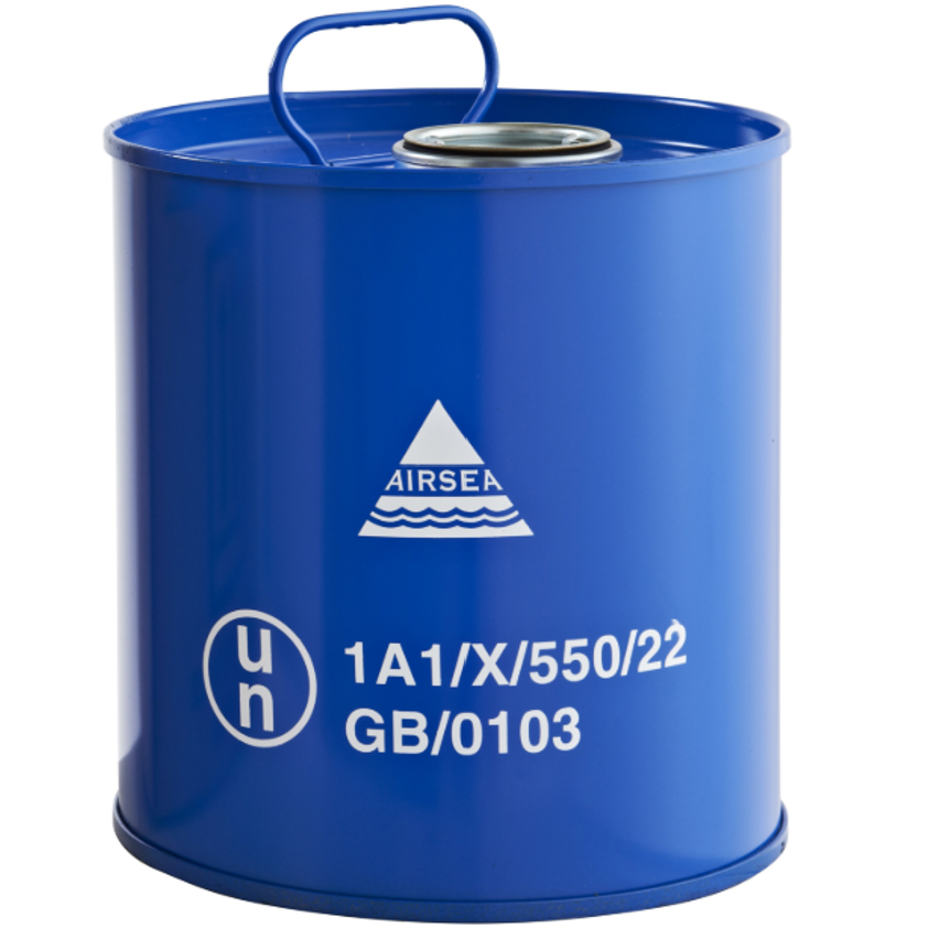 5L UN Steel Sample Drum for Jet A-1, 2" Bung, Lacquer-Lined (1A1/X/550)