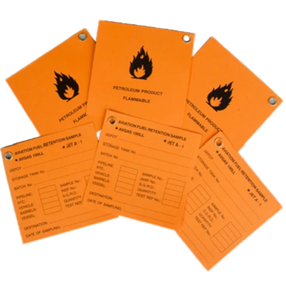 Aviation Fuel Sample Retention Tags (Pack of 100)